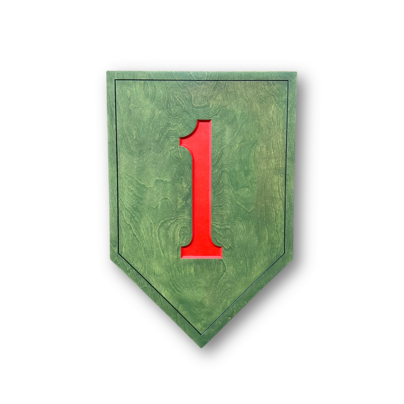 1st Infantry Division Big Red One carved wood sign