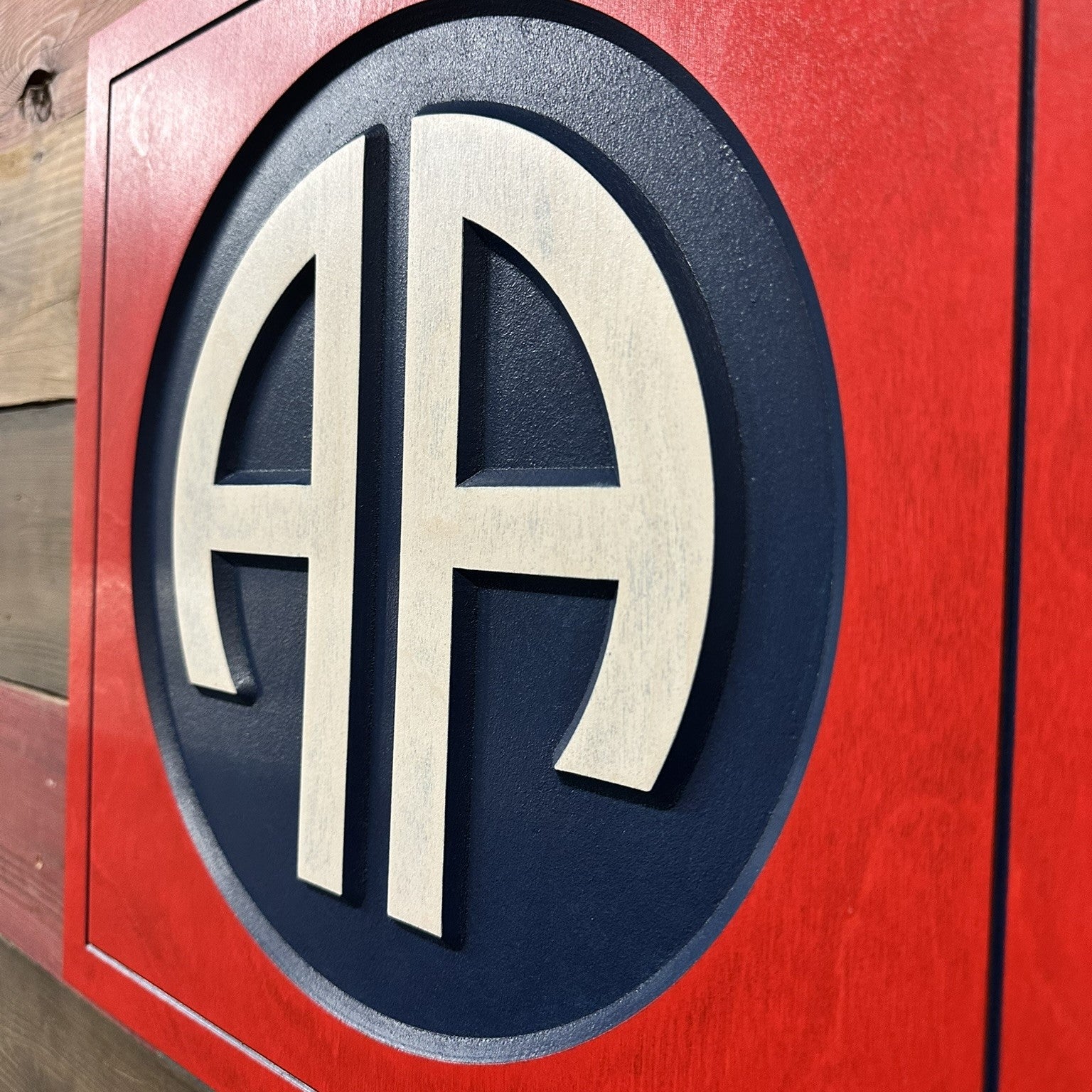 version features the classic 82nd Airborne Division patch without the Airborne tab, staying true to the original shoulder sleeve insignia design up close