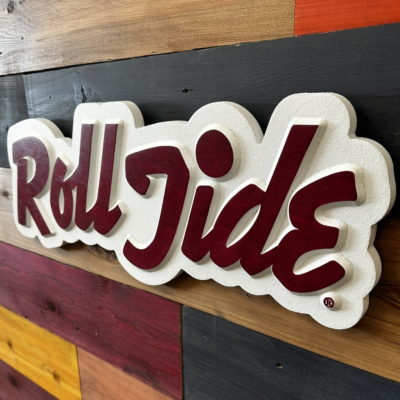 Alabama Roll Tide 3D Wood Sign