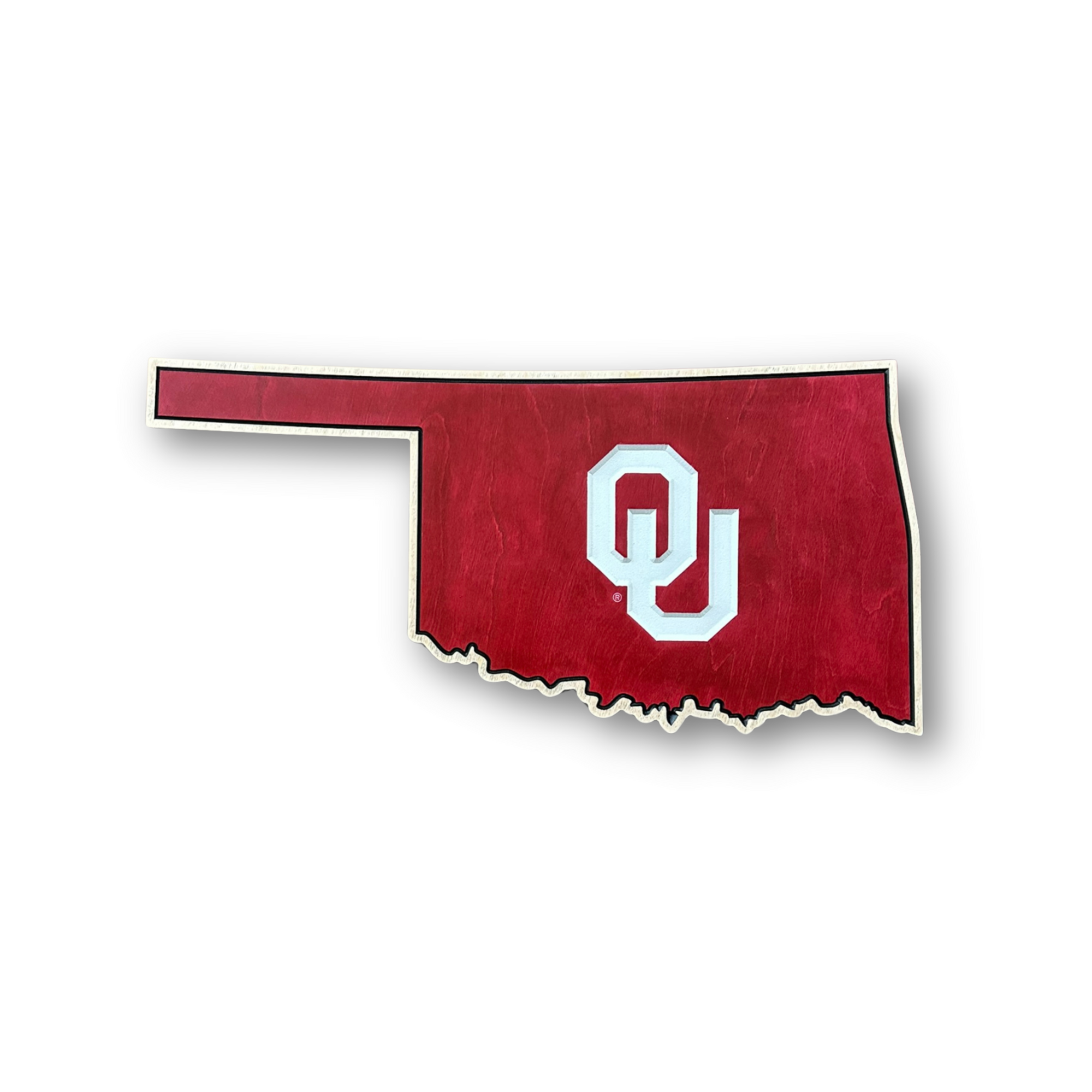 Officially Licensed Oklahoma Sooners State of Oklahoma Wood Sign
