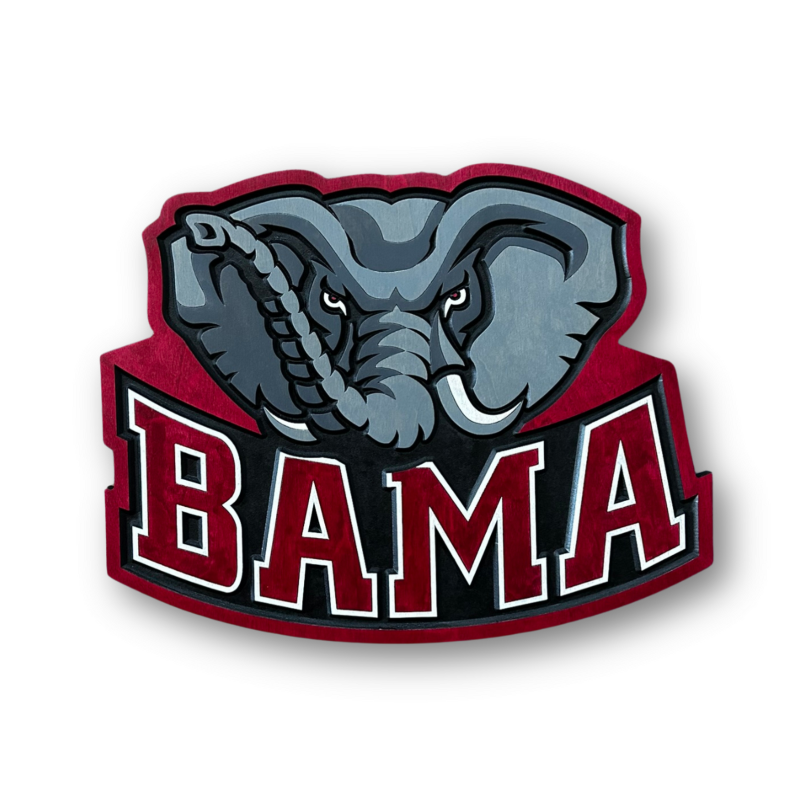 Alabama Big Al BAMA wood sign front view