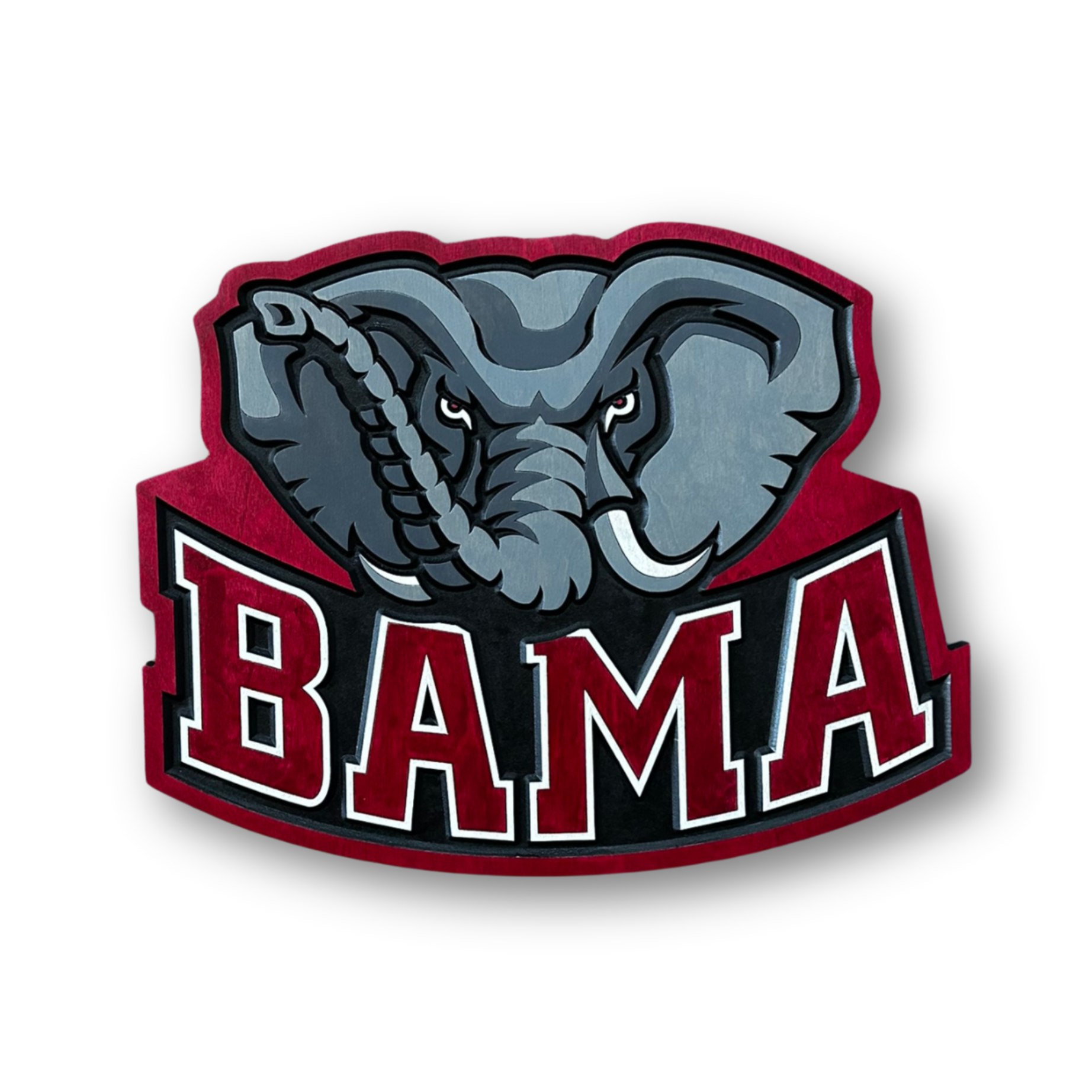 Alabama Big Al BAMA wood sign front view