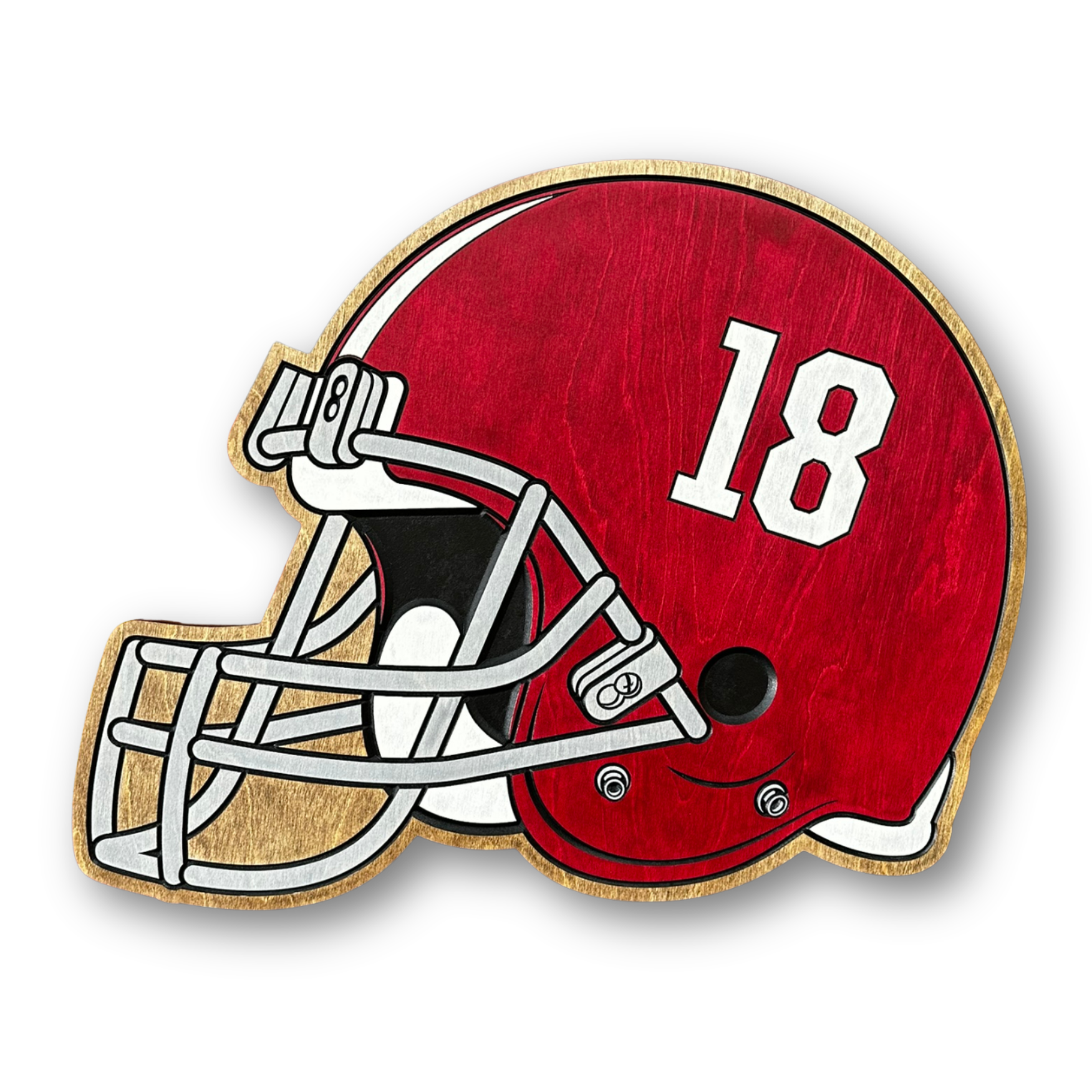 Alabama Crimson Tide helmet wood sign 18 championships