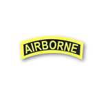 army airborne yellow tab wood sign
