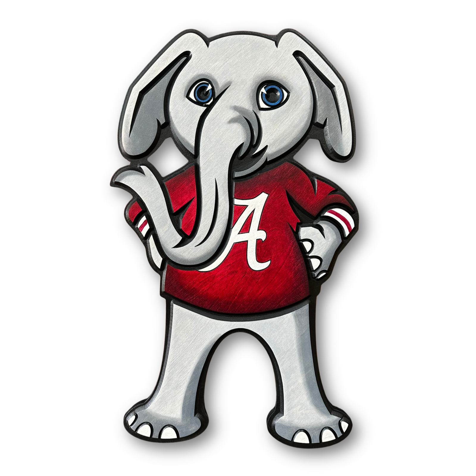 Big Al Alabama mascot wood sign front view