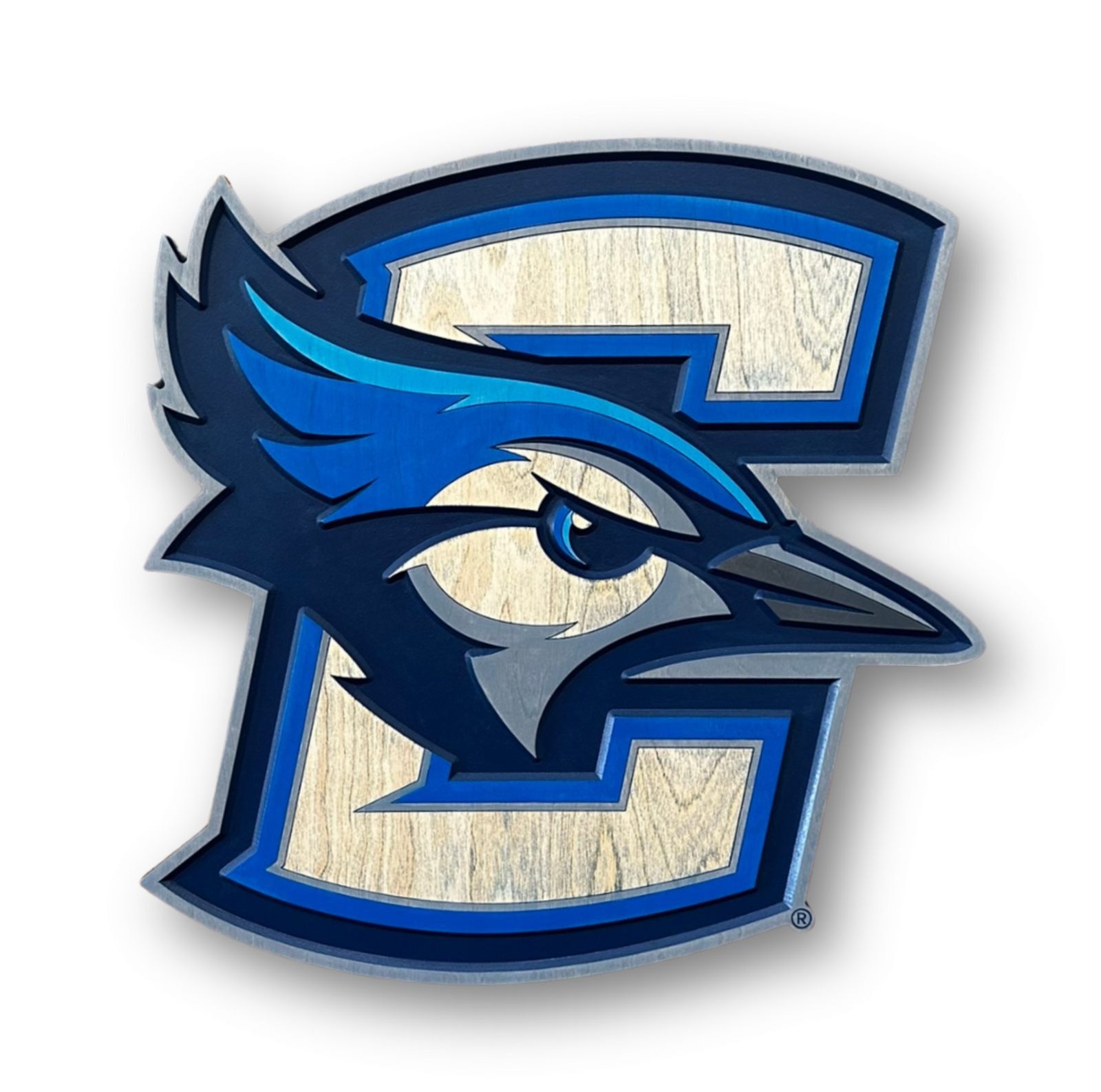Creighton Bluejays 3D wood wall sign front view