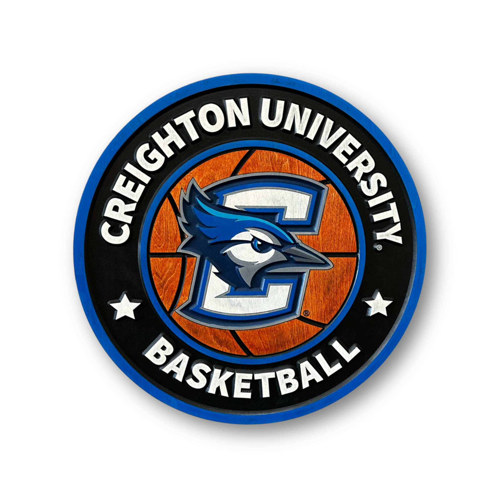 Creighton Bluejays basketball wall sign front view