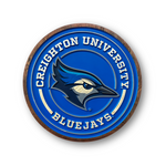 Creighton Bluejays Billy round wood sign front view