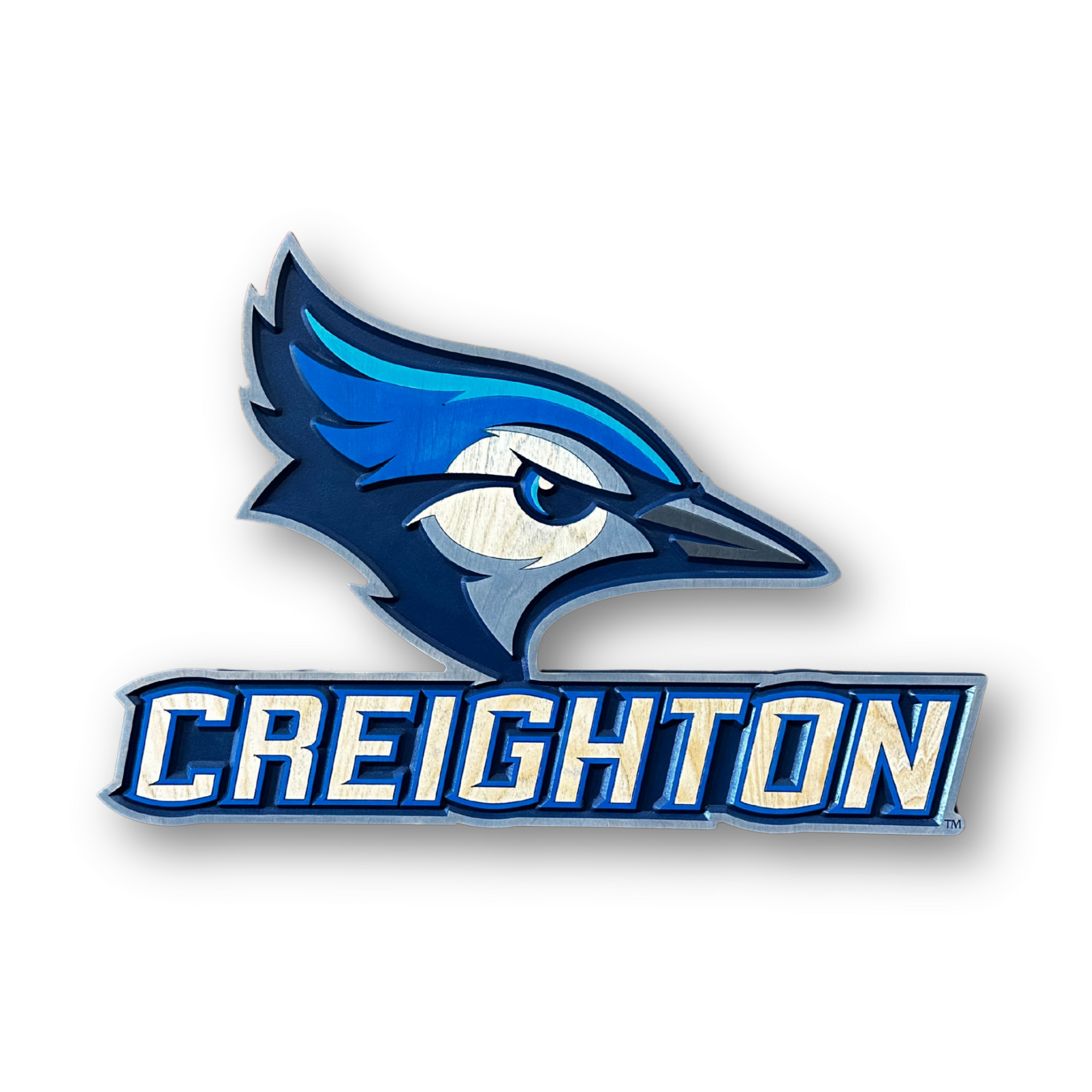 Creighton Bluejays Billy wood sign front view