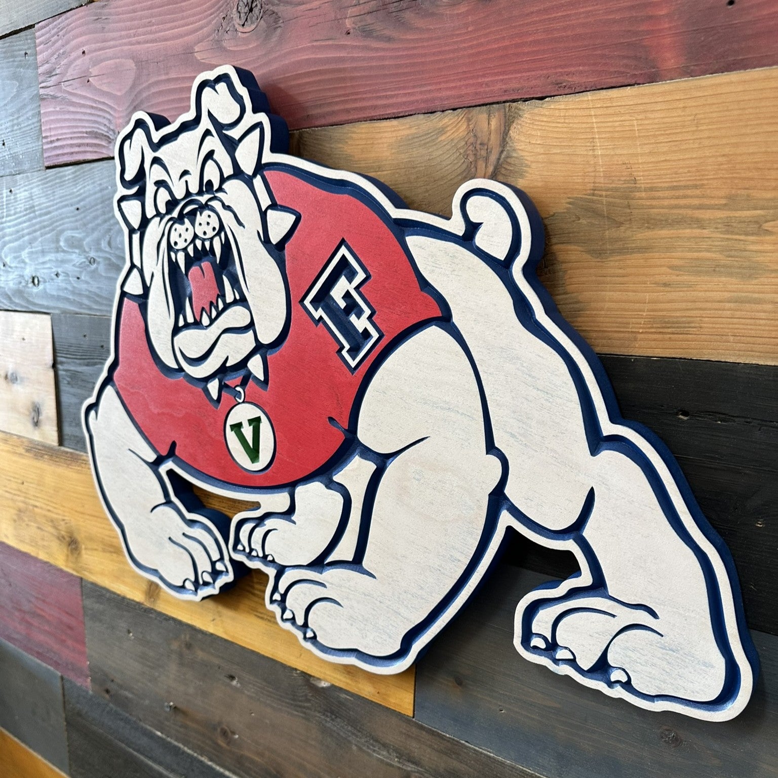 Handcrafted Fresno State Bulldogs mascot