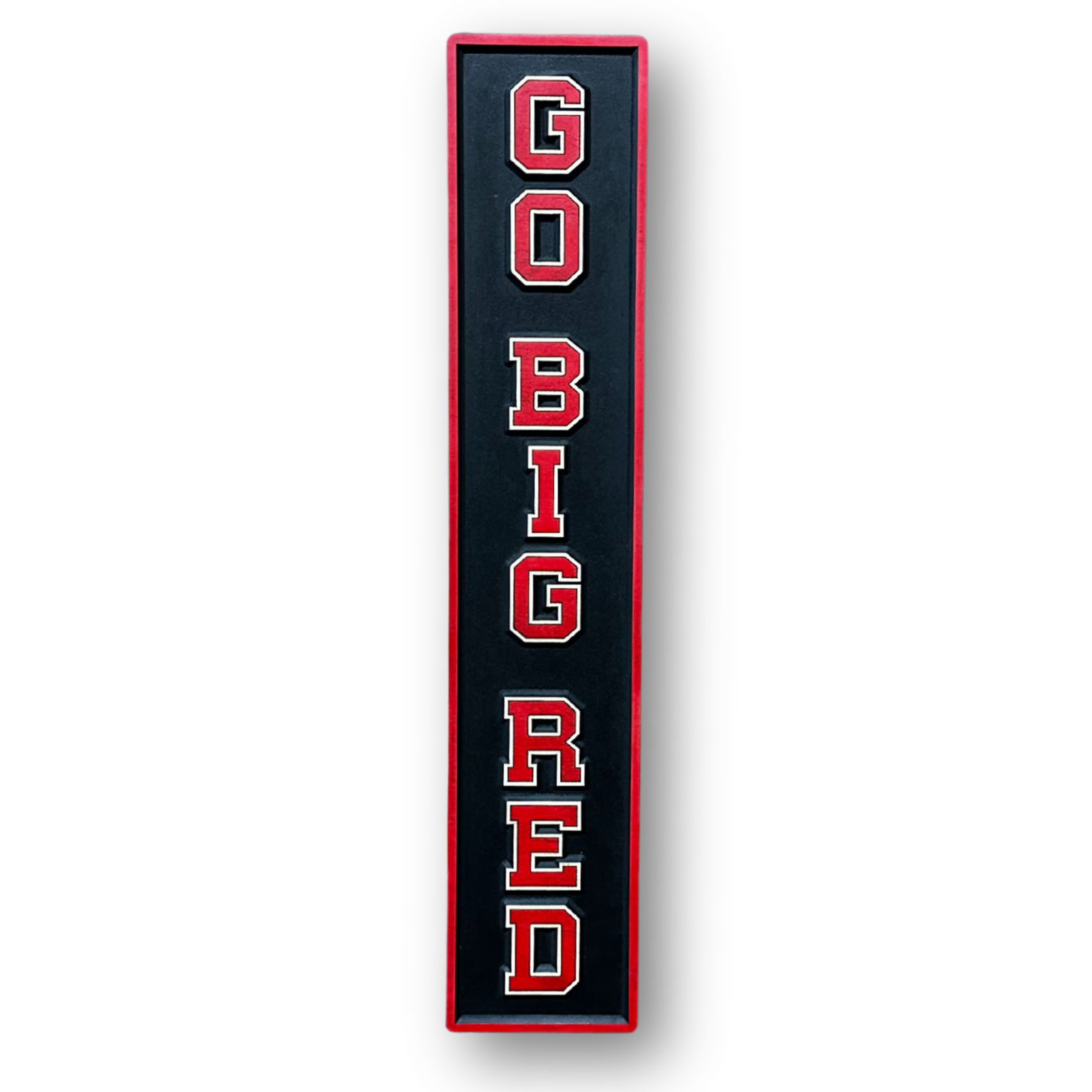 Go Big Red Husker sports wood sign front view