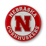 Nebraska Cornhuskers logo with red and white colors on a white background