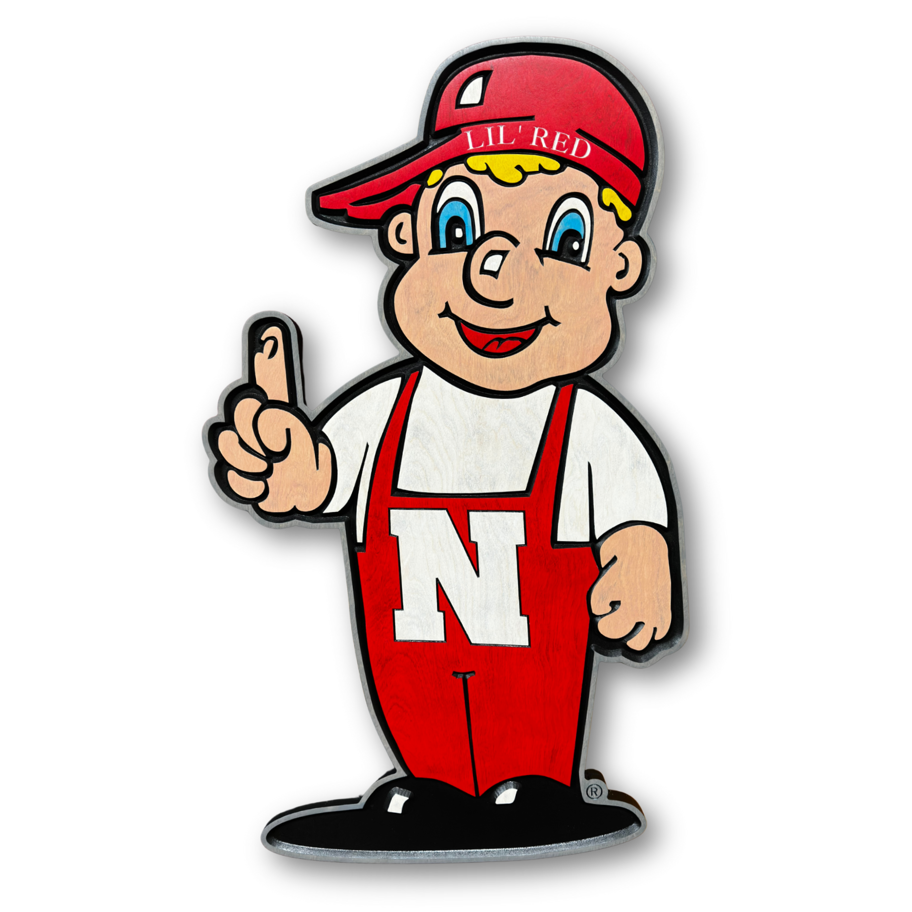 Huskers Little Red wood sign front view