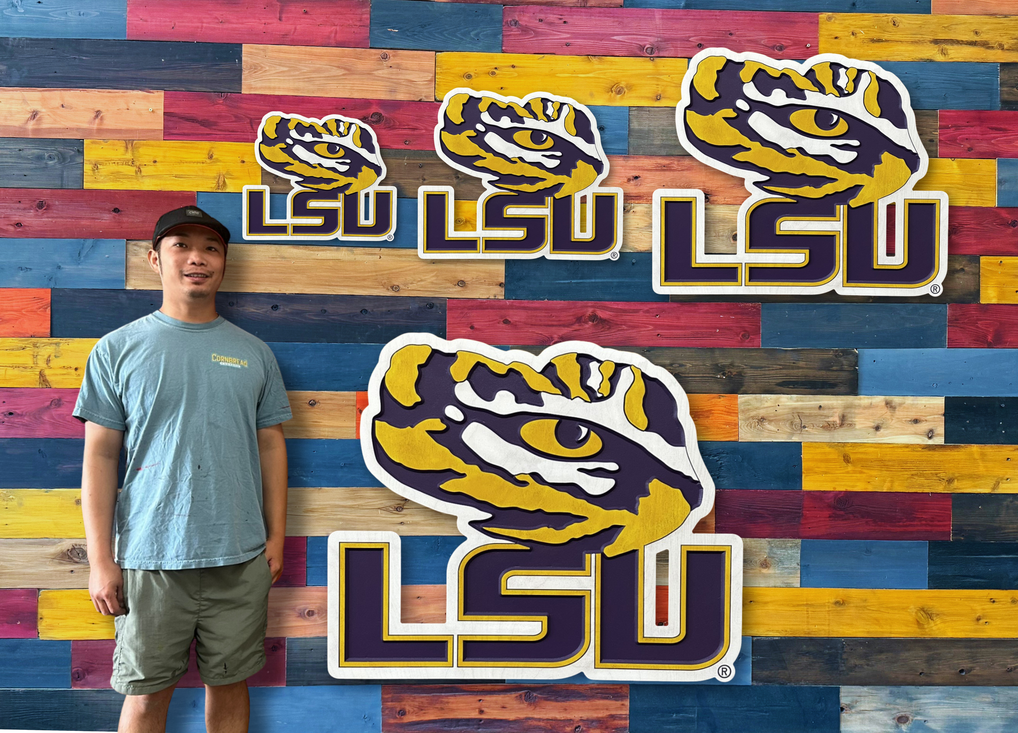 sizes for LSU wood signs