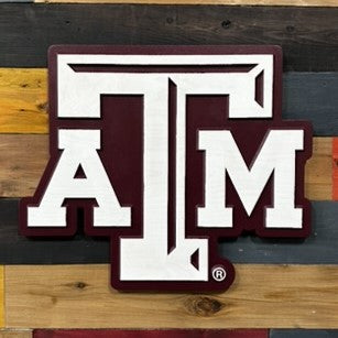 Officially licensed Texas A&M Aggies ATM Logo Wood Sign for Aggies fans