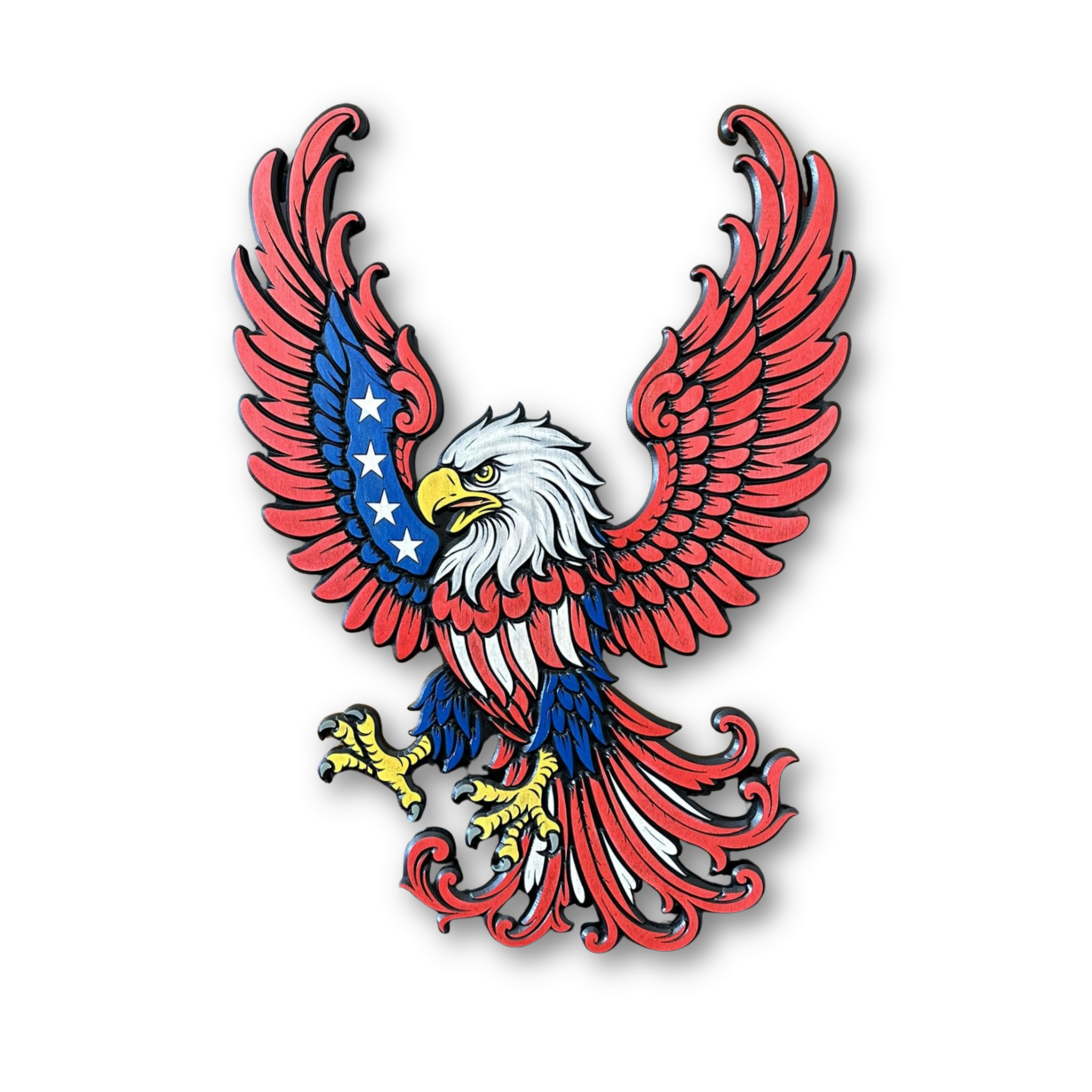 Patriotic American Eagle Wood Sign Made in USA