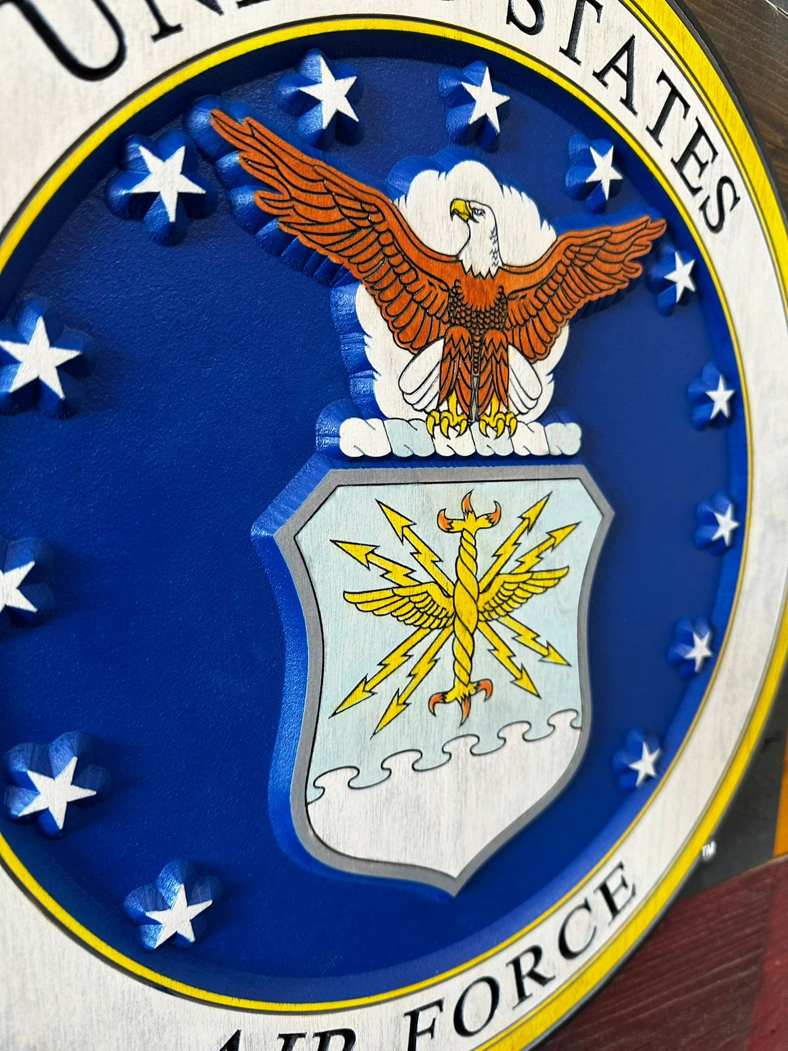 Video of United States Air Force emblem wood sign