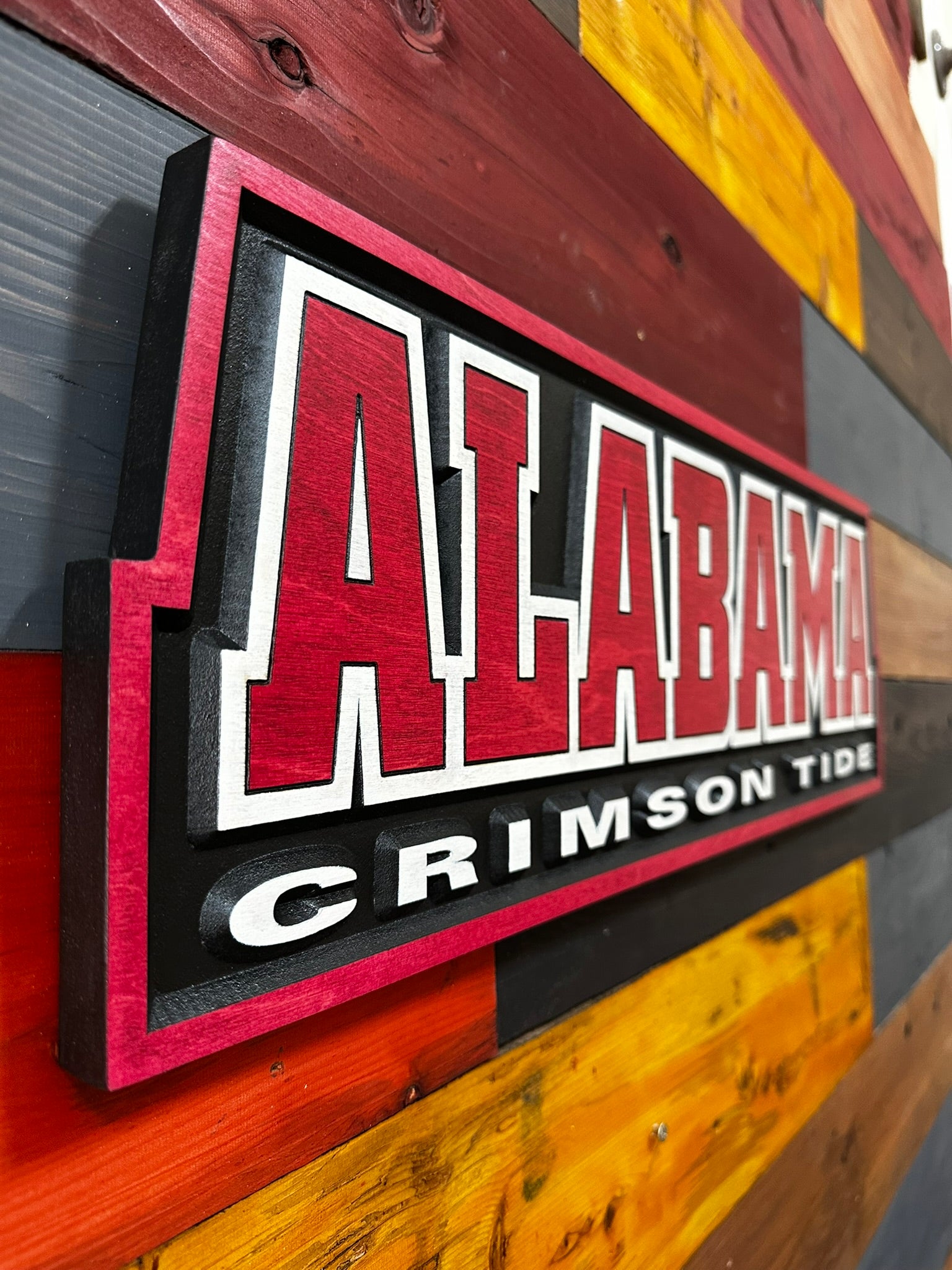 Video of Alabama Crimson Tide wood sign