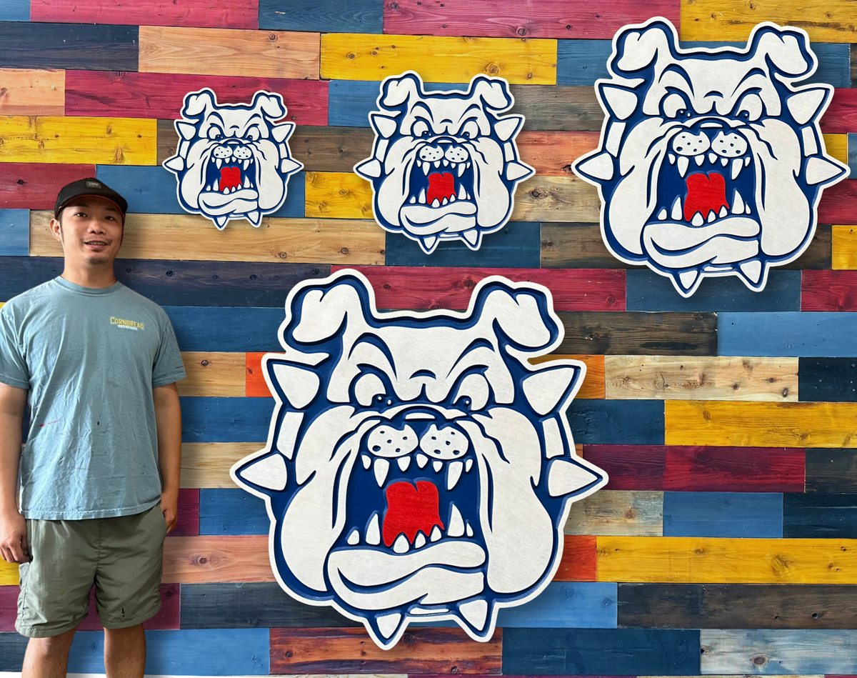 Fresno State Bulldogs carved wood sign