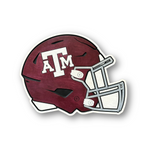 Officially licensed Texas A&M Aggies helmet wood sign featuring the iconic ATM logo and football helmet design