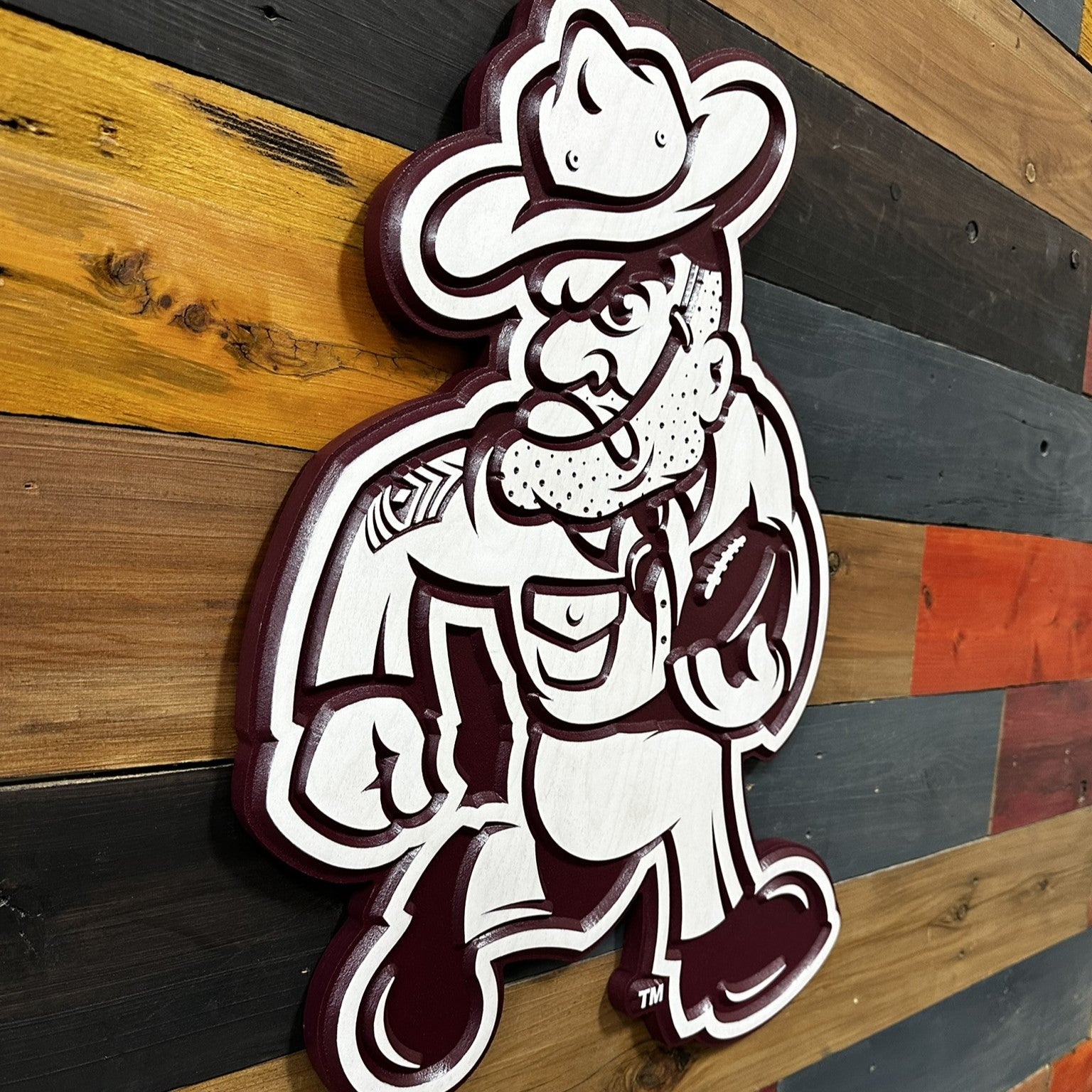 Texas A&M Aggies Ol' Sarge wall art handcrafted from premium materials