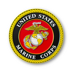 United States Marine Corps emblem wood sign front view