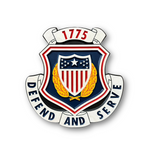 Officially licensed US Army Adjutant General Corps insignia carved wood wall sign with Defend and Serve motto