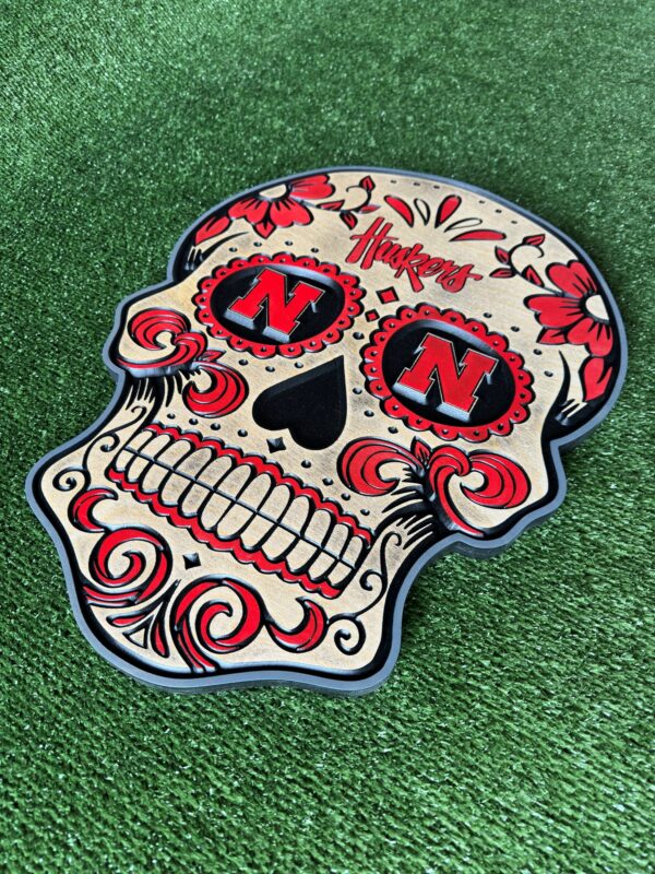 Huskers Sugar Skull 18" - Image 3