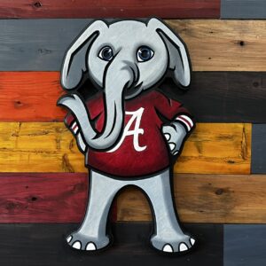 Big Al Alabama mascot wall sign by Cornbread Custom Signs