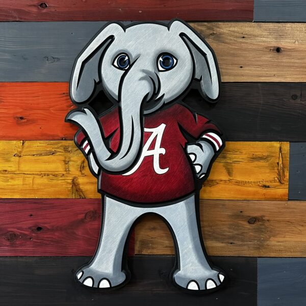 Big Al Alabama mascot wall sign by Cornbread Custom Signs