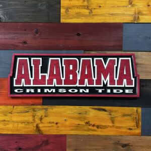 Alabama Crimson Tide 24 inch wood sign by Cornbread Custom Signs