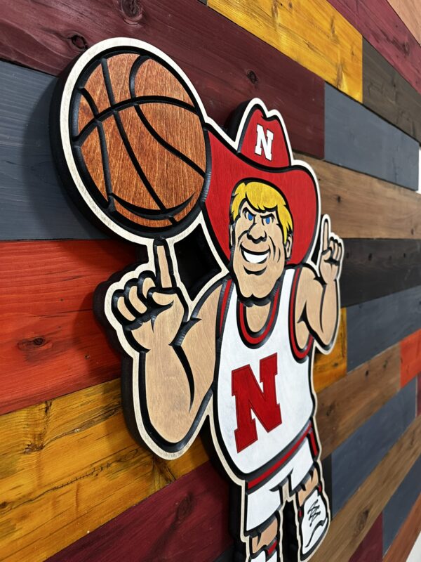 Herbie Husker Basketball Sign 30" - Image 4