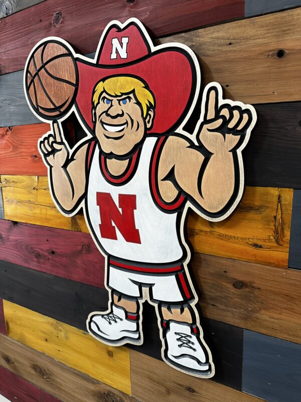 Herbie Husker Basketball Sign 30" - Image 3