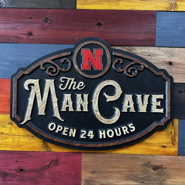 Official UNL Man Cave wall decor made in Nebraska