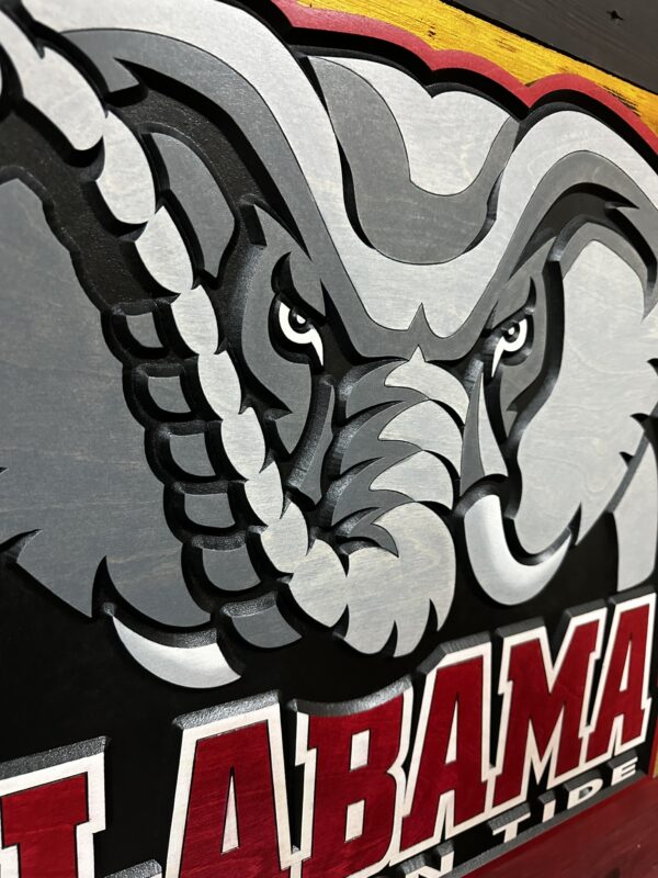 Alabama Crimson Tide Elephant Head Logo Sign 24" - Image 4
